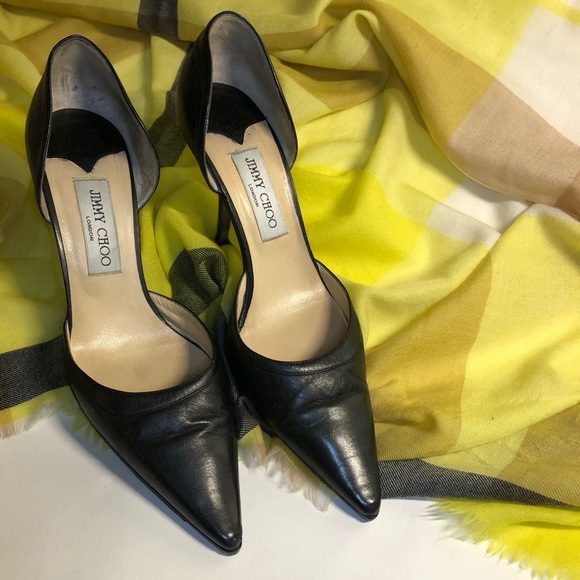 Jimmy Choo ⟩ Liz 85 Black Leather Pumps - Picture 5 of 8